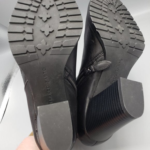 franco sarto booties black leather